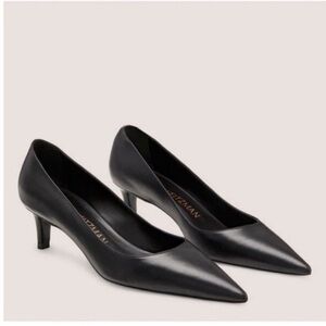 Never worn Stuart Weitzman STUART 50 PUMP Black Leather Pointed Toe NWT size 7